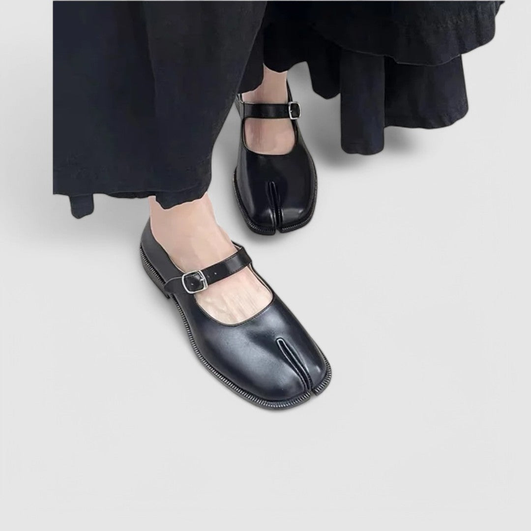 Modarista | Posh Vegan Leather Split Toe Mary Jane Shoes for Women